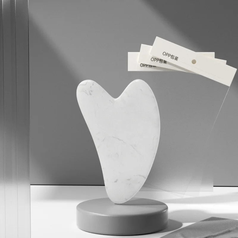 Kit Massage Visage & Cou 2 pièces – Gua Sha et Roller en Résine, Anti-Rides et Tonification de la Peau