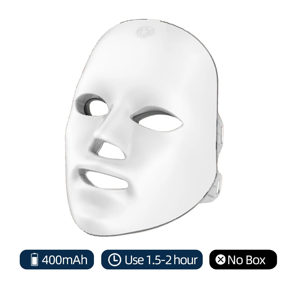 Masque Facial LED Rechargeable 7 Couleurs – Soin Anti-Âge, Éclat & Lifting à Domicile